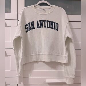 Soft As A Grape San Antonio Texas Textured Crewneck